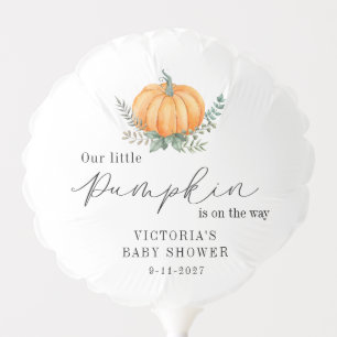 Little Pumpkin is on the way Baby Shower  Balloon