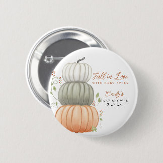 Little Pumpkin is on the Way Baby Shower Button