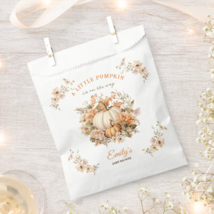 Little Pumpkin Is On The Way Baby Shower Favor Bag