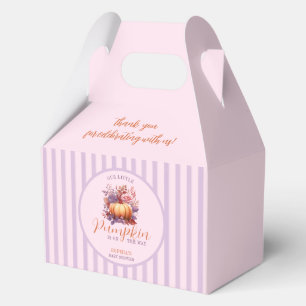 Little Pumpkin Is On The Way Baby Shower  Favor Boxes