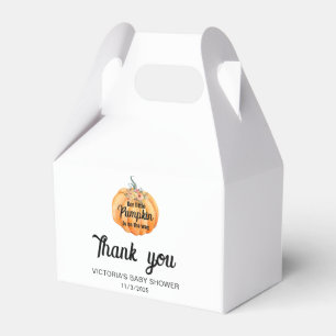 Little Pumpkin is on the way Baby Shower Favor Boxes