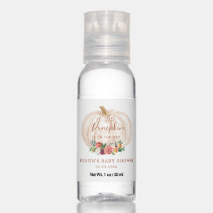 Little Pumpkin Is On The Way Baby Shower Favors Hand Sanitizer