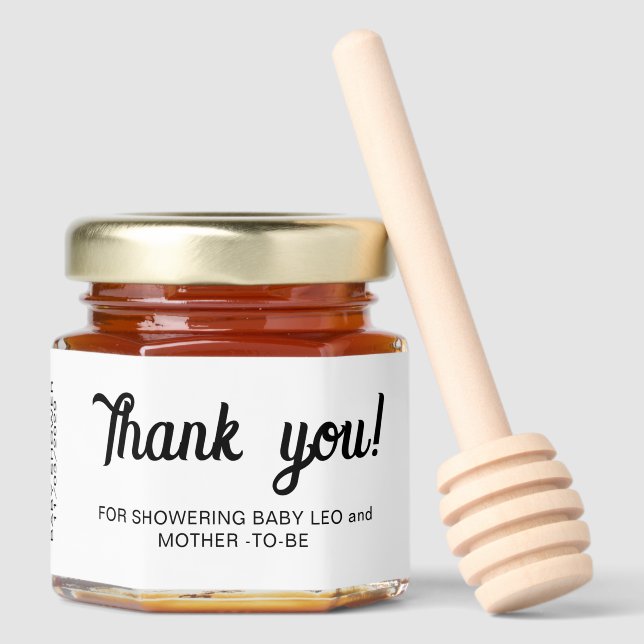 Little Pumpkin is on the way Baby Shower  Honey Jar Favors (Front)