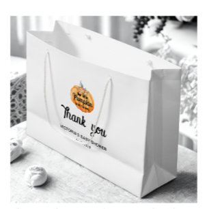 Little Pumpkin is on the way Baby Shower  Large Gift Bag