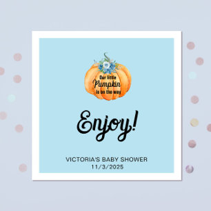 Little Pumpkin is on the way Baby Shower Napkins