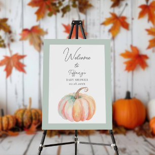 Little Pumpkin is On The Way Baby Shower Welcome Foam Board
