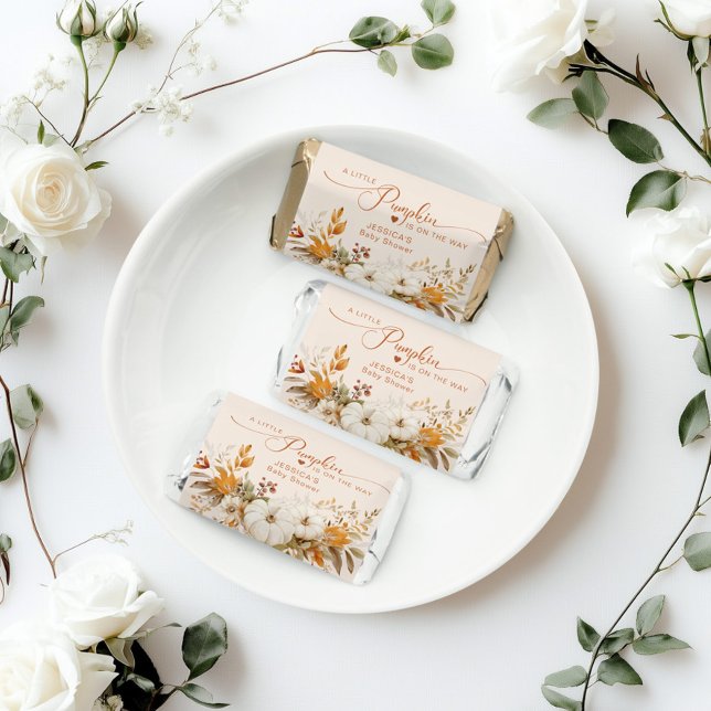 Little pumpkin is on the way fall baby shower hershey's miniatures (Creator Uploaded)