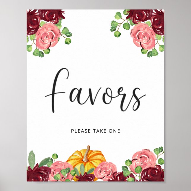little pumpkin is on the way fall Favors Poster (Front)