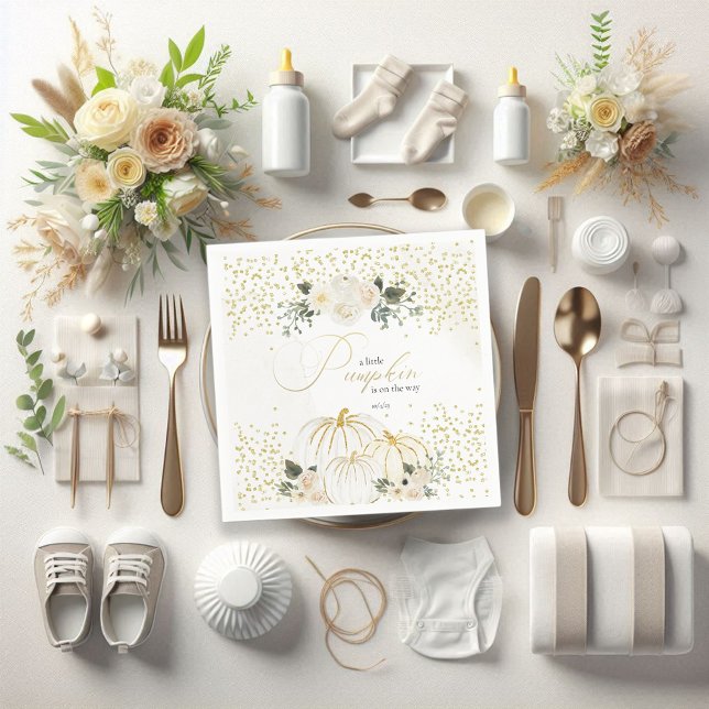 Little Pumpkin Is On The Way Napkins (Creator Uploaded)
