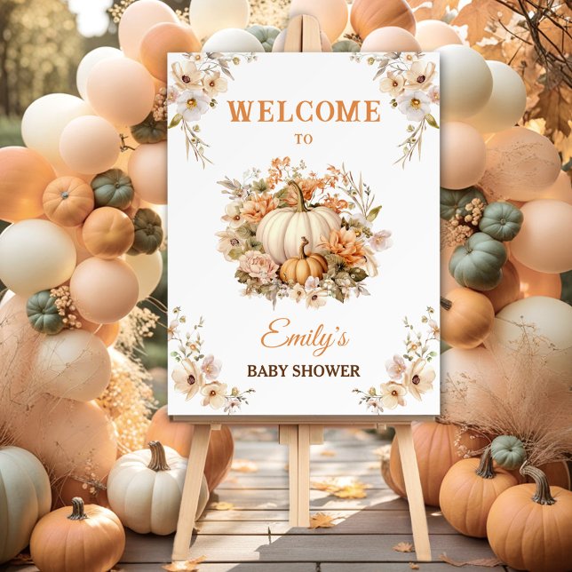 Little Pumpkin Is On The Way Neutral Baby Shower Foam Board (Little Pumpkin Is On The Way Neutral Baby Shower Foam Board)
