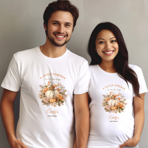 Little Pumpkin Is On The Way Neutral Baby Shower T-Shirt