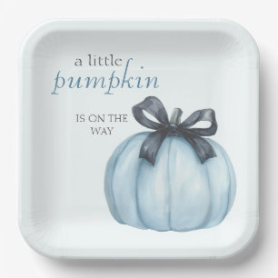 Little Pumpkin Is On The Way Paper Plates