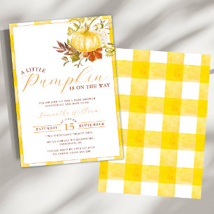 Little Pumpkin is on the way Thanksgiving Invitation
