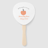 Little pumpkin is on way orange gray baby shower a
