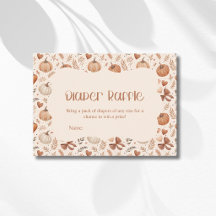 Little Pumpkin Leaves Autumn Bow Diaper Raffle