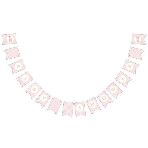 Little Pumpkin light pink truck Baby Shower Bunting Flags