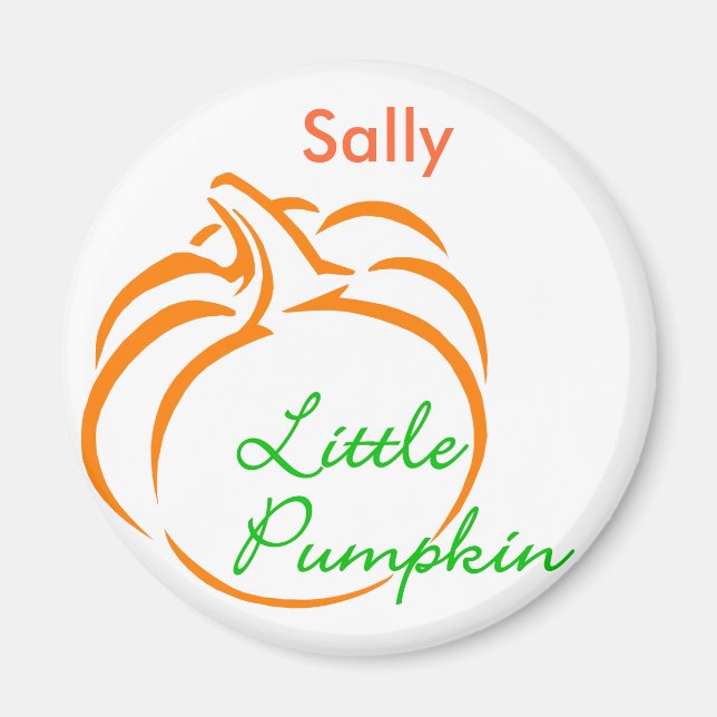 Little Pumpkin Line Art Magnet (Front)