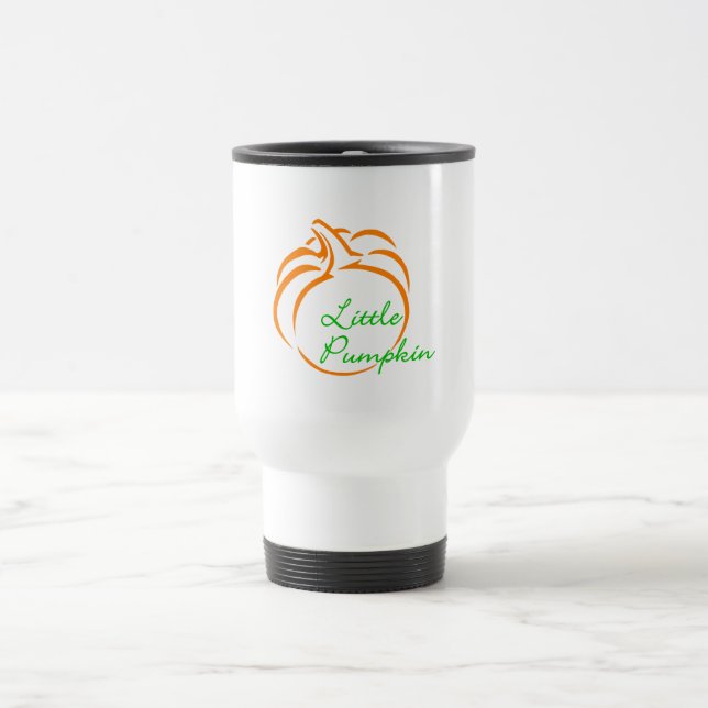 Little Pumpkin Line Art Travel Mug (Center)