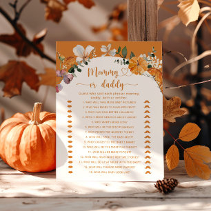 Little Pumpkin mommy or daddy baby shower game