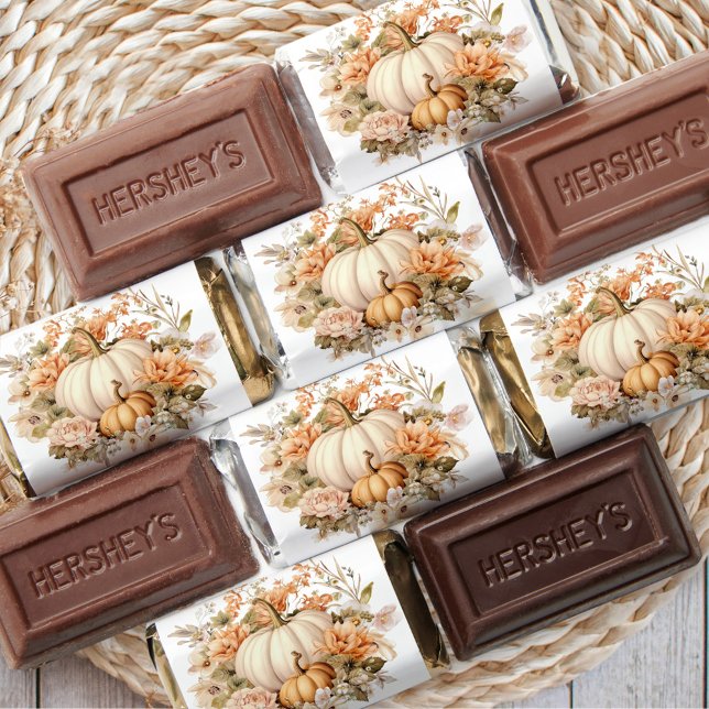 Little Pumpkin Name Neutral Fall Baby Shower Hershey's Miniatures (Little Pumpkin Name Neutral Fall Baby Shower Hershey's Miniatures)