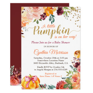 pumpkin baby shower invitations  zazzle