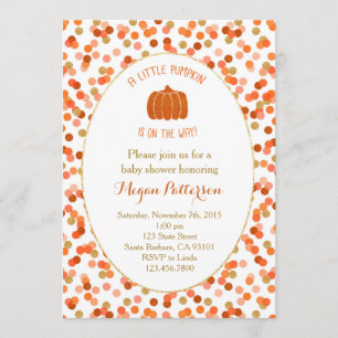 Little Pumpkin on the Way! Baby Shower Invitation