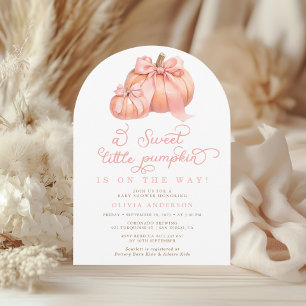 Little Pumpkin On the Way Baby Shower Invitation
