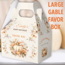 Little Pumpkin On The Way Baby Shower Large Gable Favor Boxes