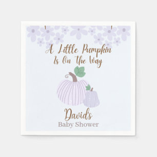 Little Pumpkin On The Way Baby Shower Napkins