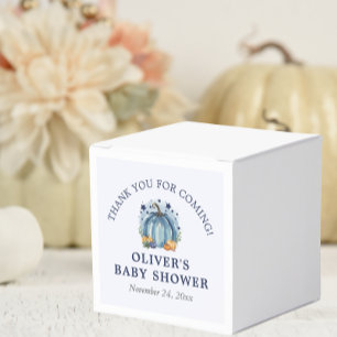 Little Pumpkin On The Way Boy Baby Shower Party Favor Boxes
