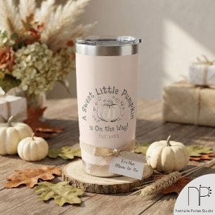 Little Pumpkin on the Way Fall Baby Shower Insulated Tumbler