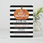 Little Pumpkin On The Way Fall Baby Shower Invite (Standing Front)