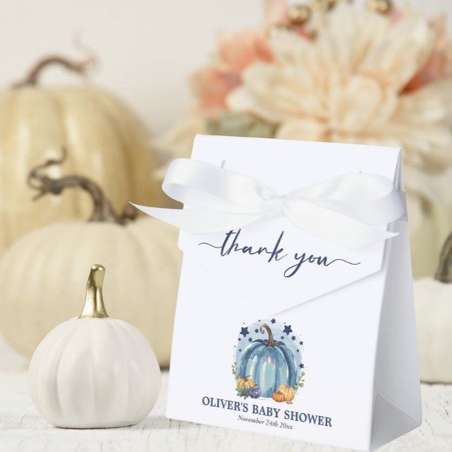 Little Pumpkin On The Way Fall Baby Shower Party Favor Boxes (Creator Uploaded)