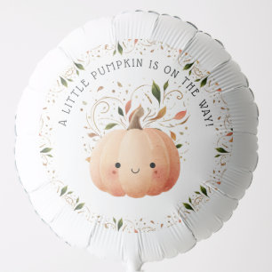 Little Pumpkin on the Way Fall Floral Baby Shower Balloon