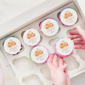 Little Pumpkin On The Way Fall Floral Baby Shower Edible Frosting Rounds