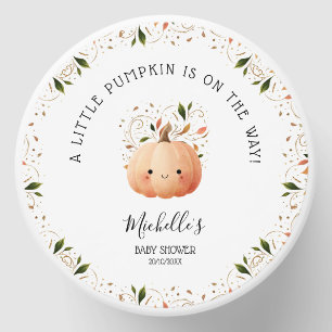 Little Pumpkin on the Way Fall Floral Baby Shower Mini Candle Favors