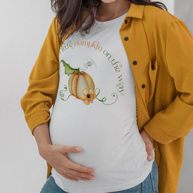 Little Pumpkin on the Way Fall Mom-to-be T-Shirt (Creator Uploaded)