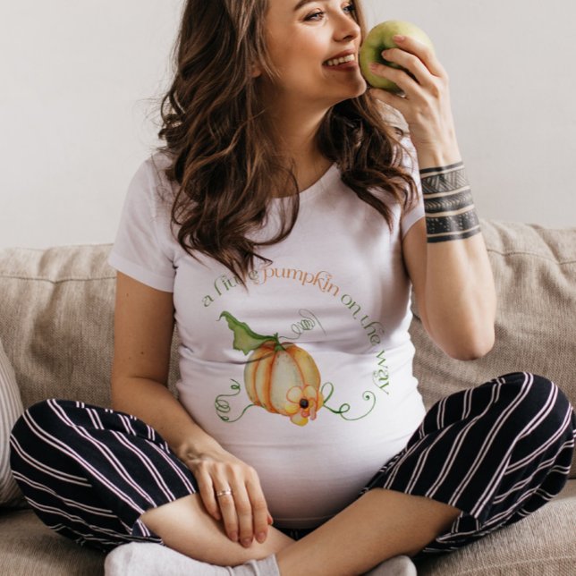 Little Pumpkin on the Way Fall Mom-to-be T-Shirt (Creator Uploaded)