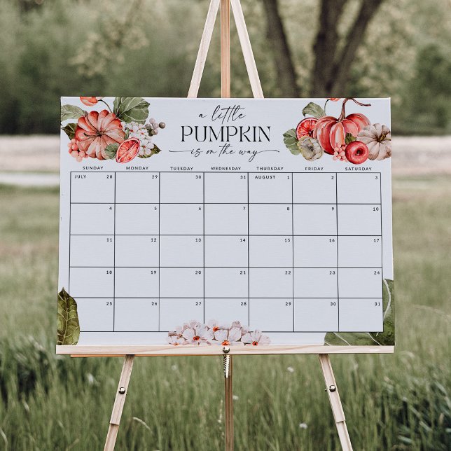 Little Pumpkin on the Way Guess the Due Date Foam Board (Creator Uploaded)