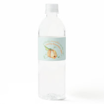 Little Pumpkin on the Way Neutral Baby Shower Water Bottle Label