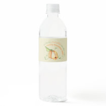Little Pumpkin on the Way Neutral Baby Shower Water Bottle Label