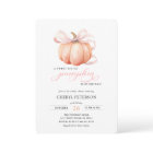 Little Pumpkin on the Way Pink Bow Baby Shower