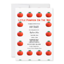Little Pumpkin On The Way QR Code Baby Shower  Invitation