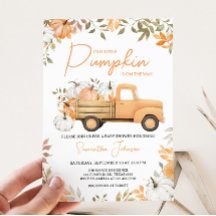 Little Pumpkin Orange Truck Fall Baby Shower