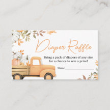 Little Pumpkin Orange Truck Fall Diaper Raffle