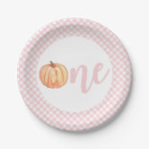 Pastel Pink Plaid Small Paper Plates