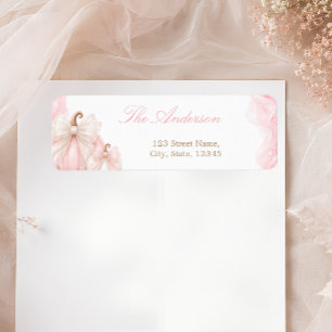 Little Pumpkin Pink Baby Shower Return Address Label