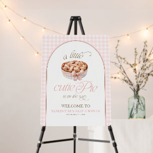 Little Pumpkin Pink Bow Baby Shower Welcome Sign