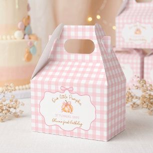 Little Pumpkin Pink Girl Birthday Favor Box