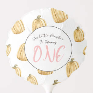 Little Pumpkin Pink Small Balloon Fall Birthday